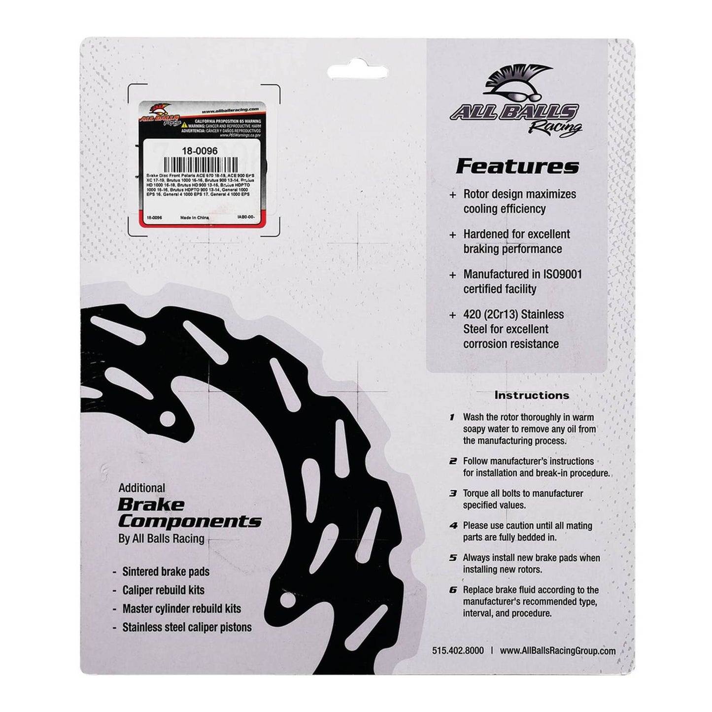 Brake Disc Front / Rear – 18-0096