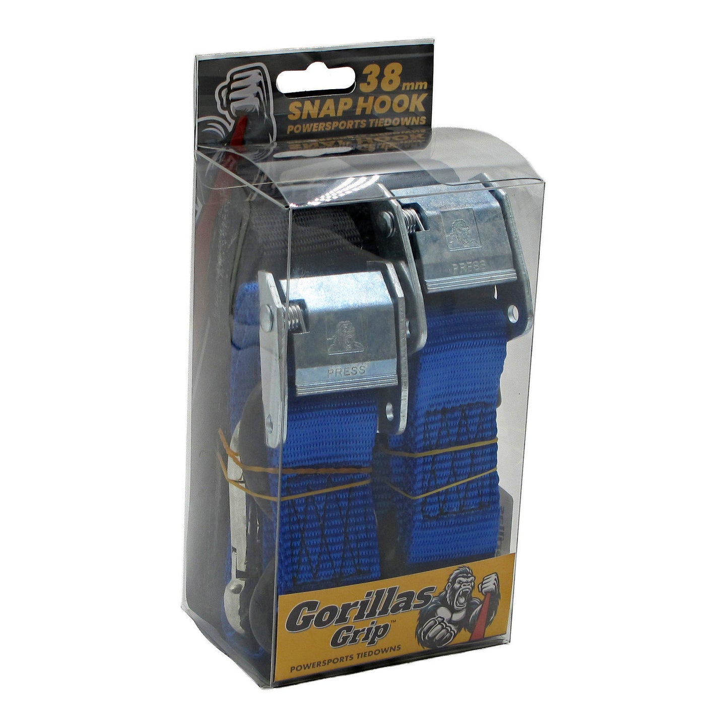 Gorillas Grip Tie Down 38mm S-Hook - Black / Blue Loop