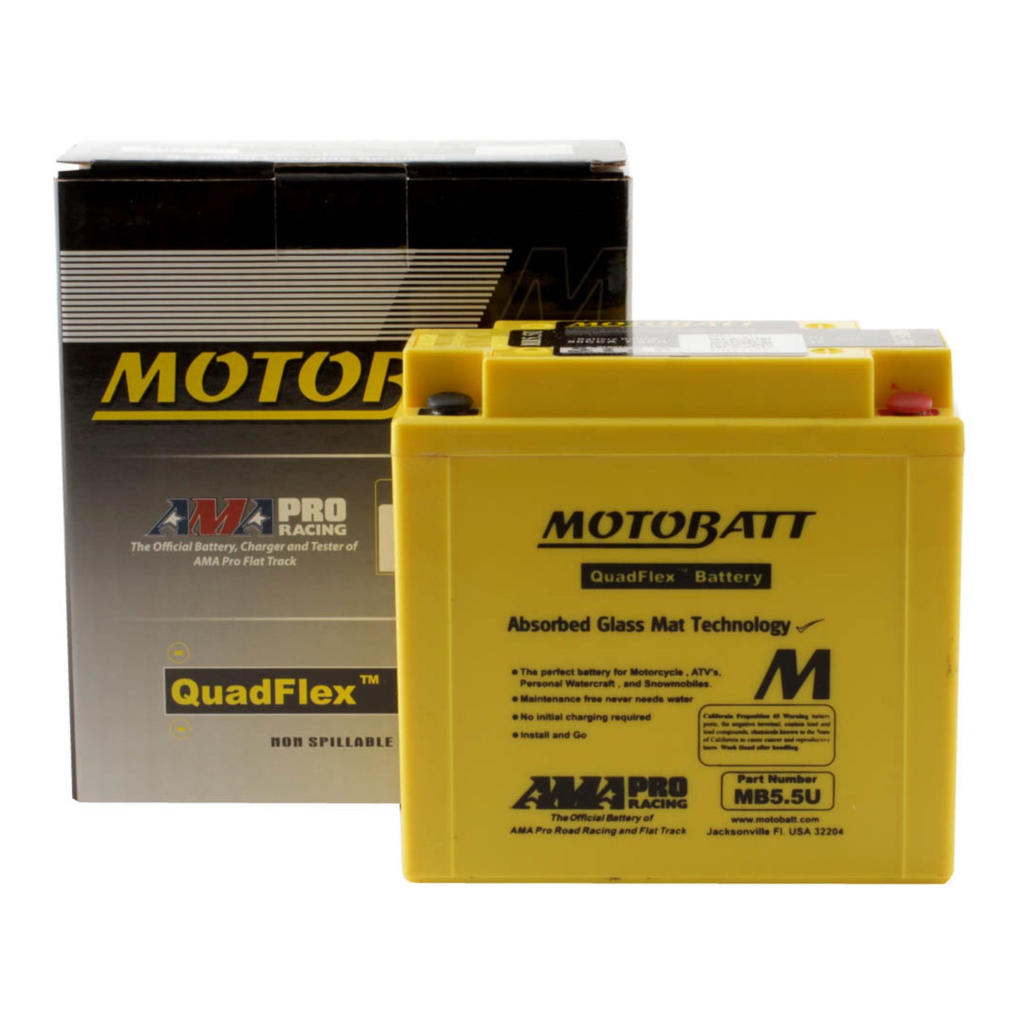 Motobatt Battery Quadflex 12V AGM - MB5.5U *10