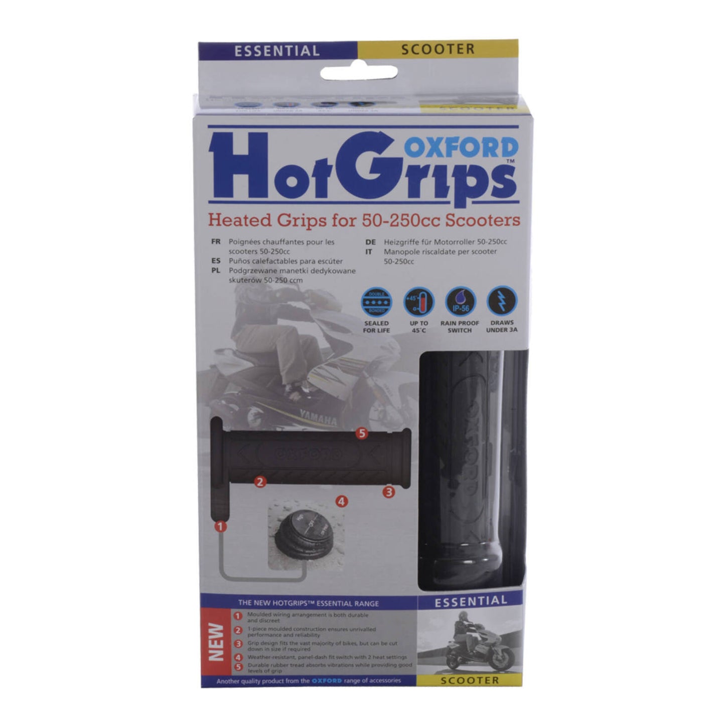 Oxford HotGrips® Essential Scooter with Panel Switch