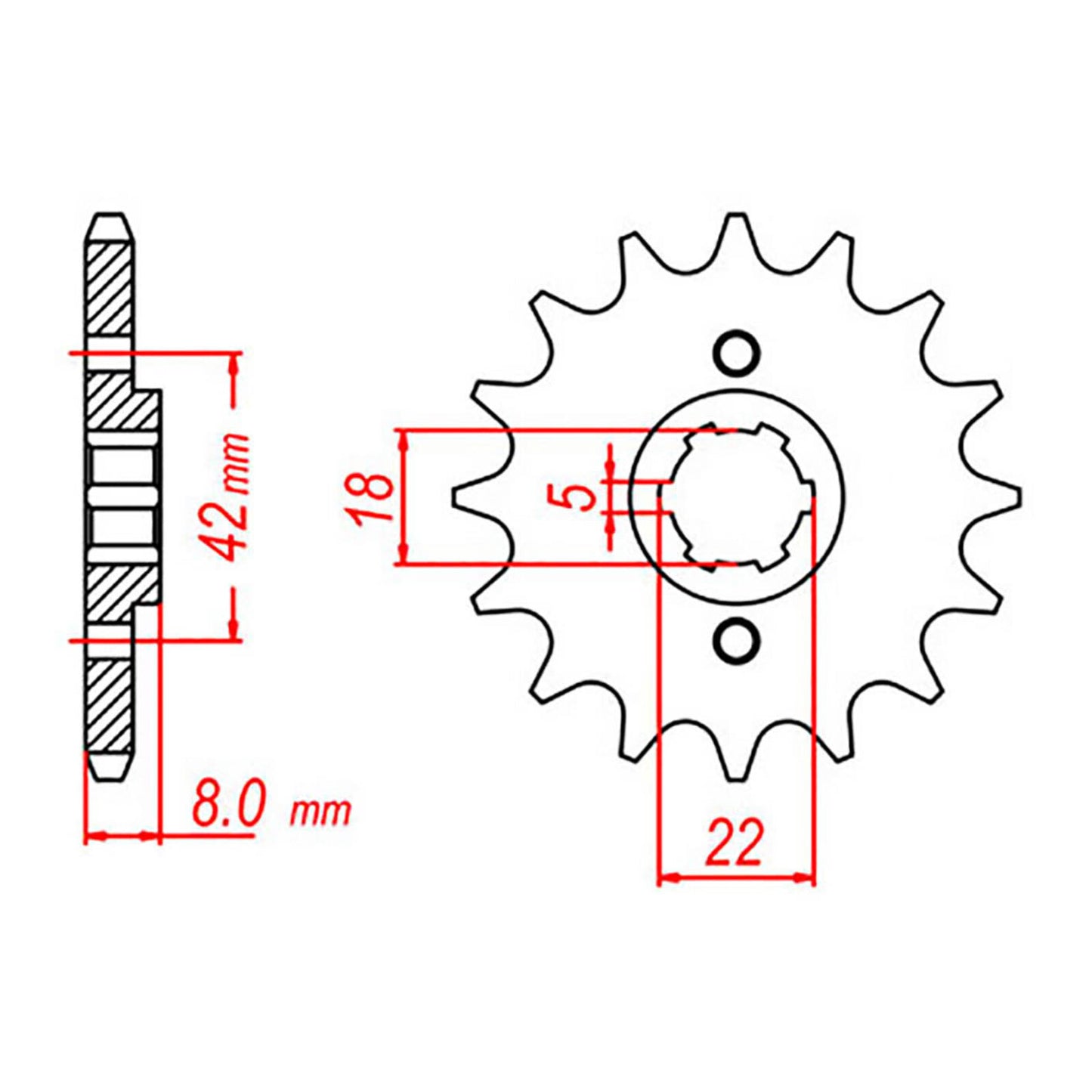 MTX 431 Steel Front Sprocket #520 (10-30X)