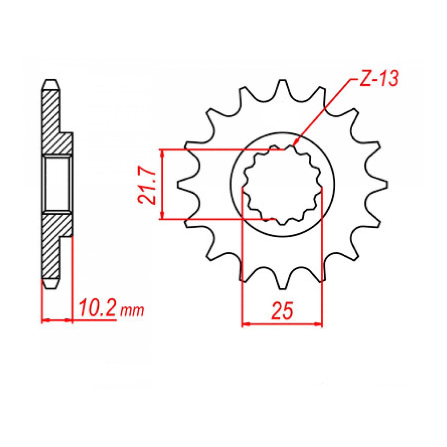 MTX 1503 Steel Front Sprocket #520 (10-1503)