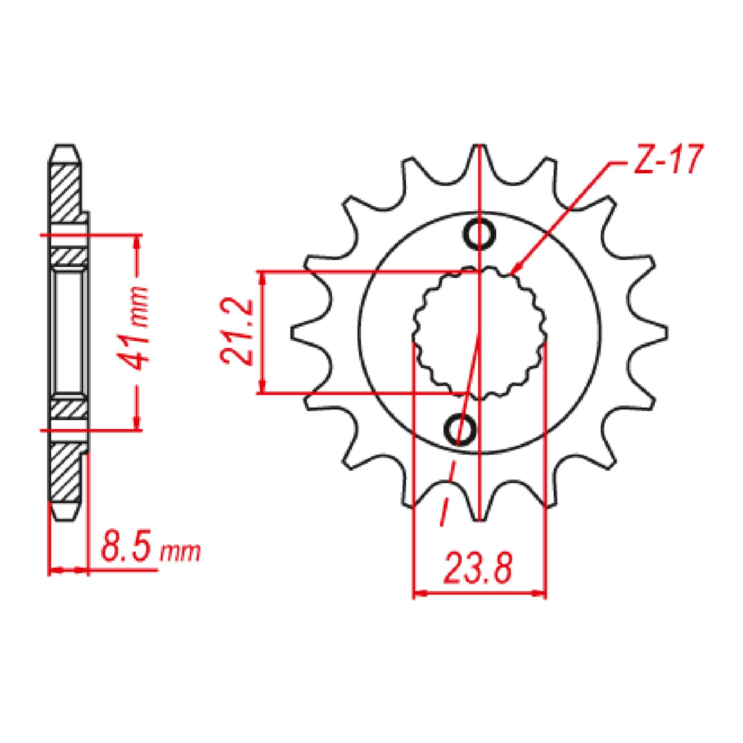 MTX 1322 Steel Front Sprocket #520 (10-587)