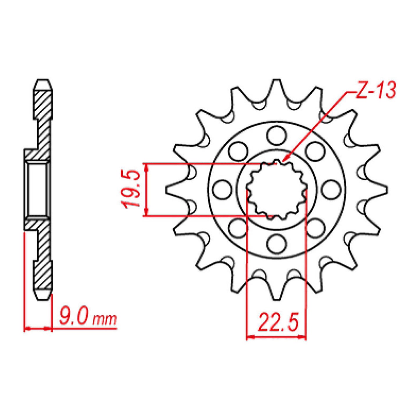 MTX 1442 Steel Front Sprocket #520 (10-442)