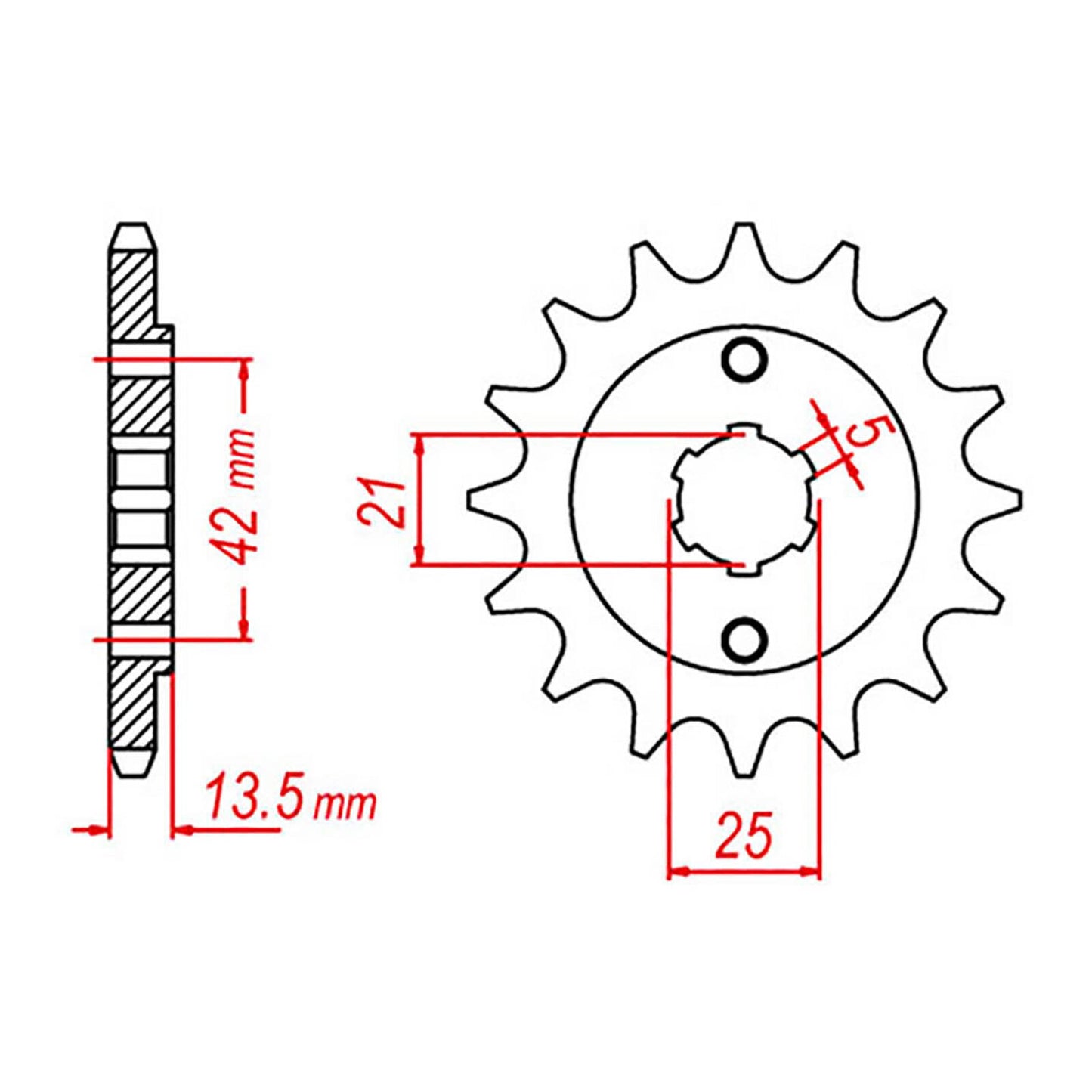MTX 725 Steel Front Sprocket #530 (10-725)