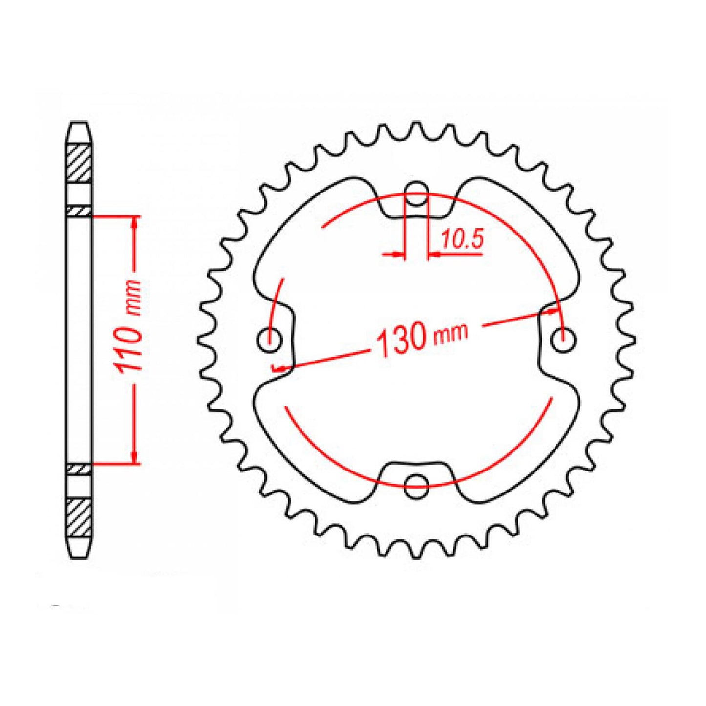 MTX 1415 Steel Rear Sprocket #520 (11-K15)
