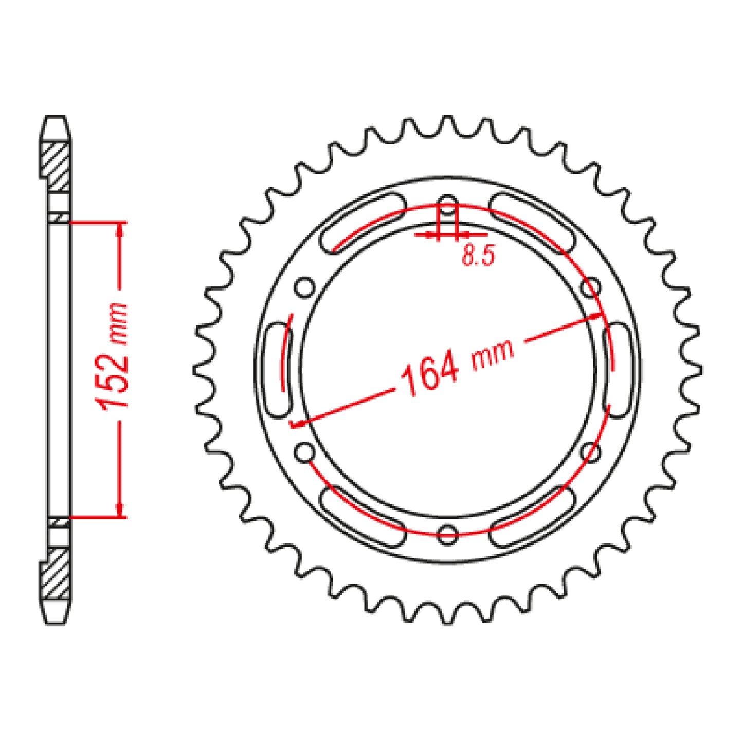 MTX 1839 Steel Rear Sprocket #428 (11-1839)