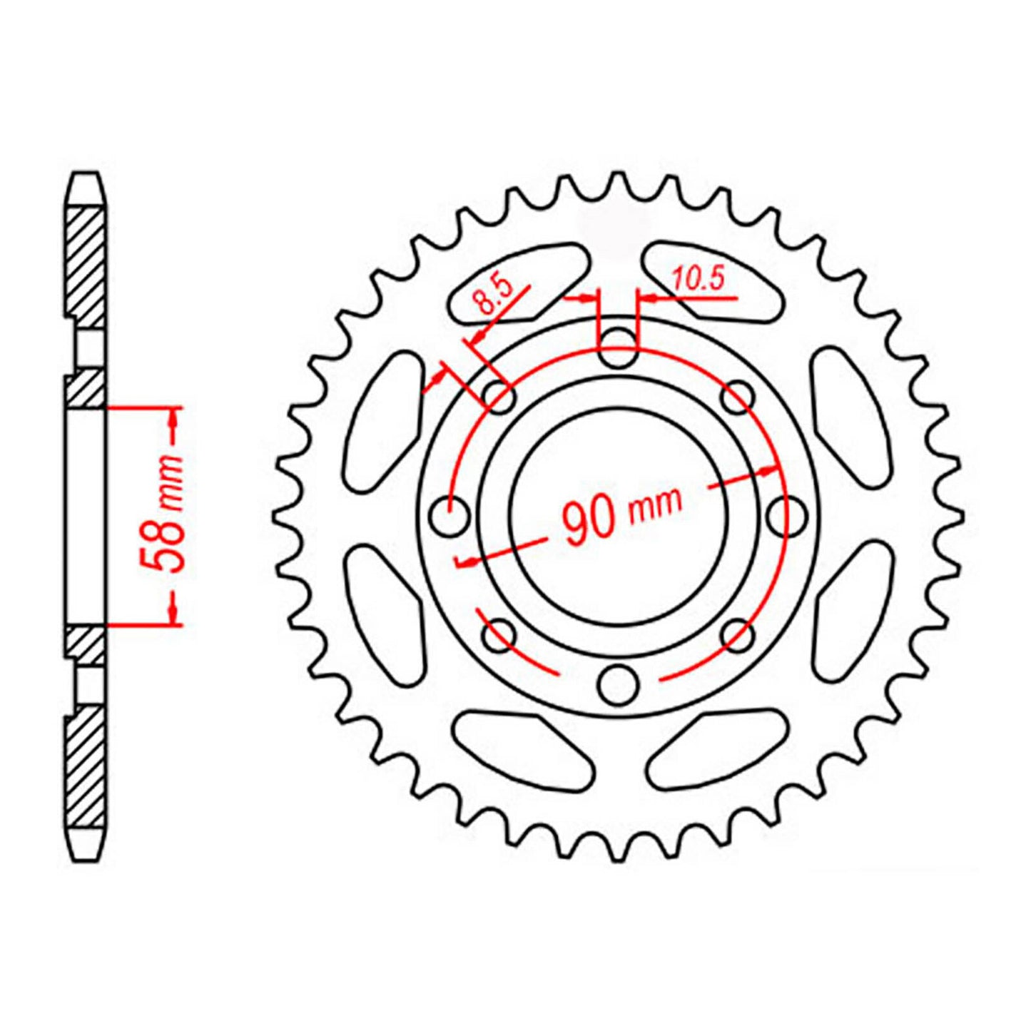 MTX 269 Steel Rear Sprocket #428 (11-437)