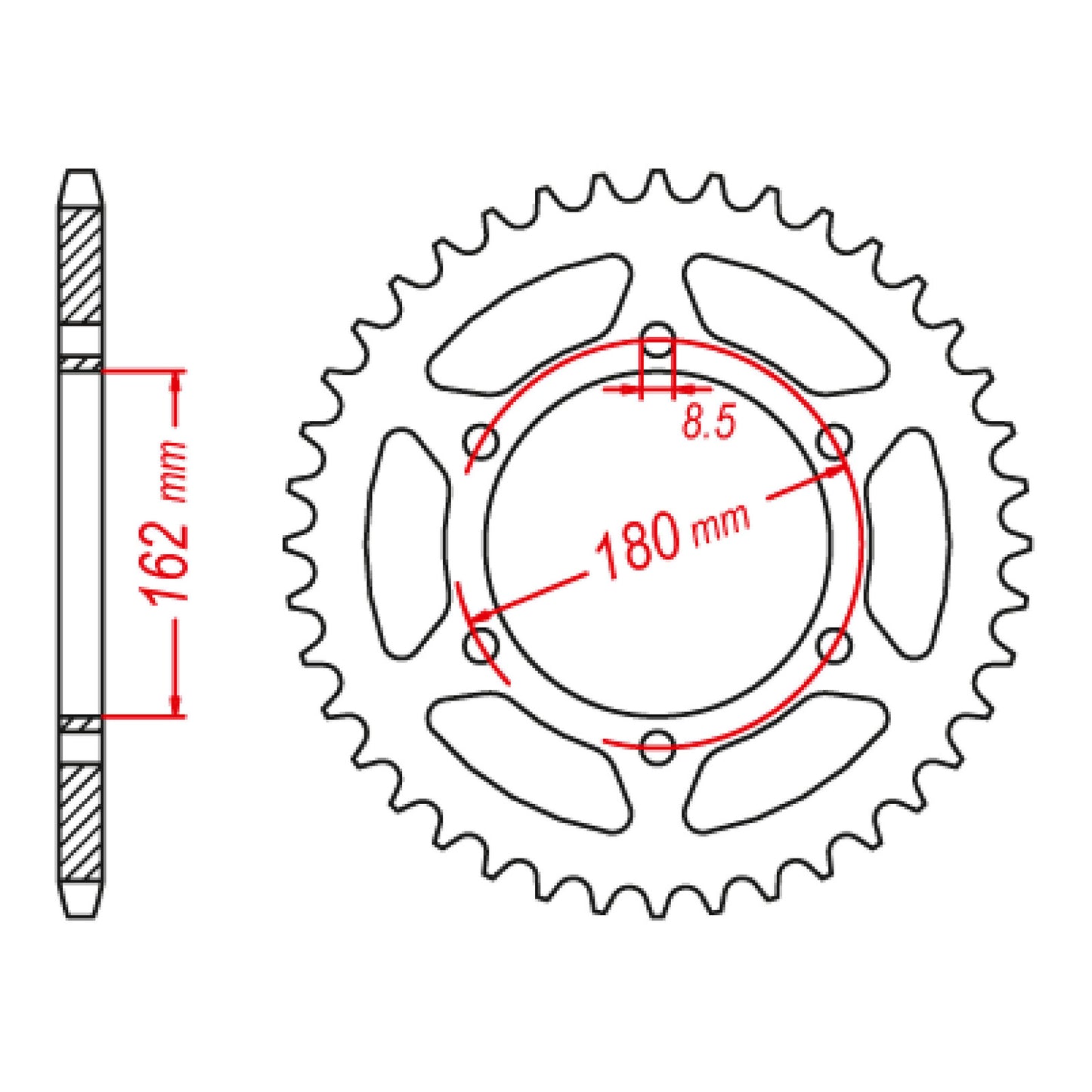 MTX 1786 Steel Rear Sprocket #520 (11-406)