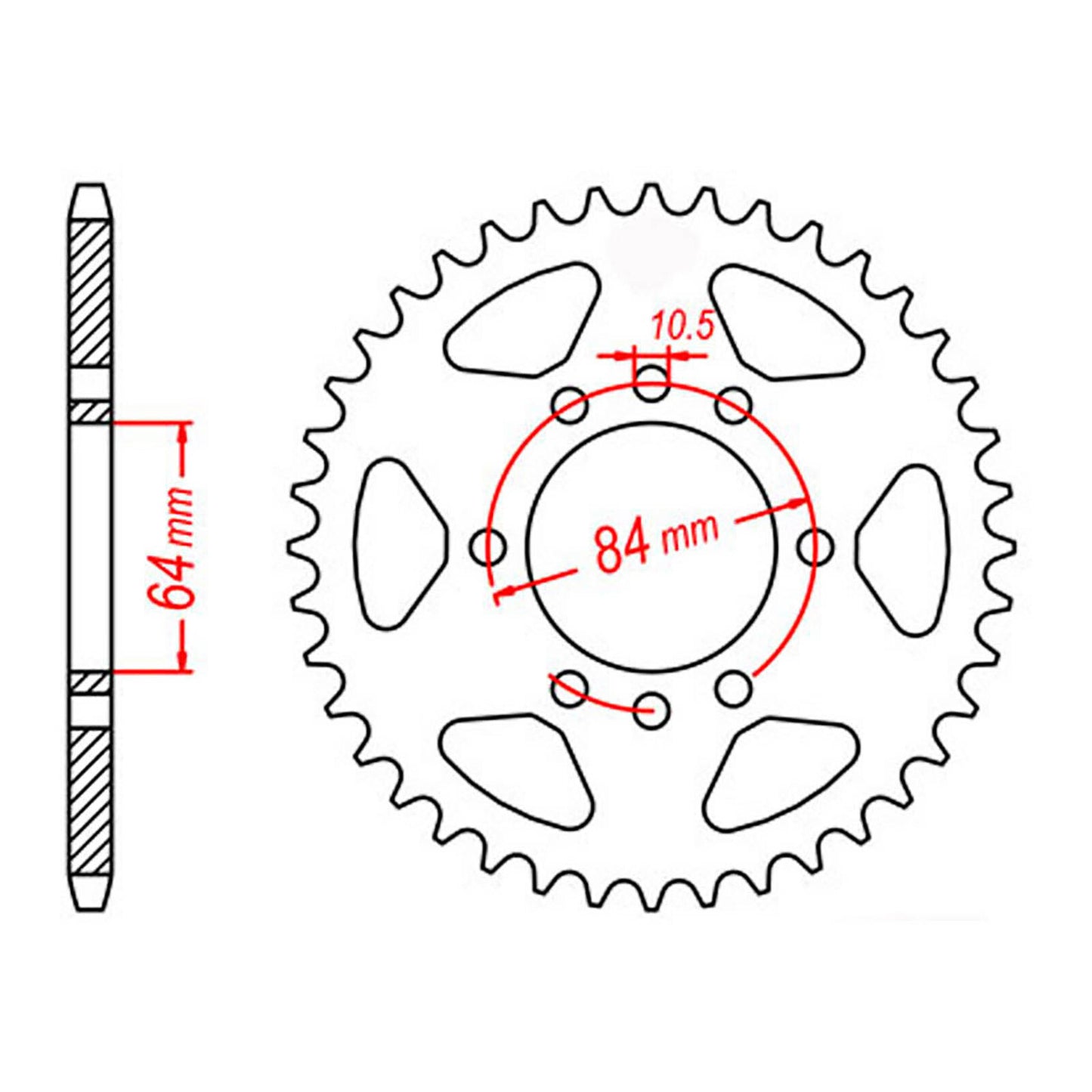 MTX 1826 Steel Rear Sprocket #520 (11-220)