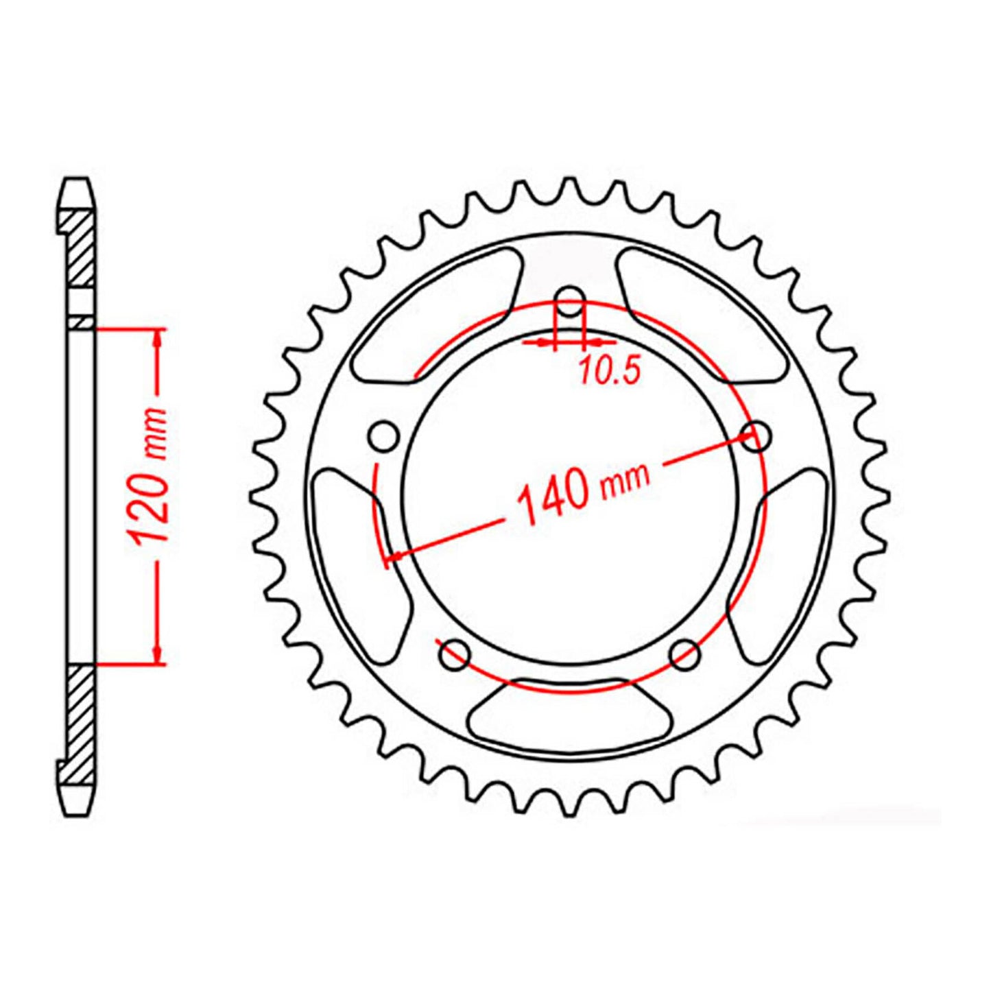 MTX 1800 Steel Rear Sprocket #530 (11-41F)