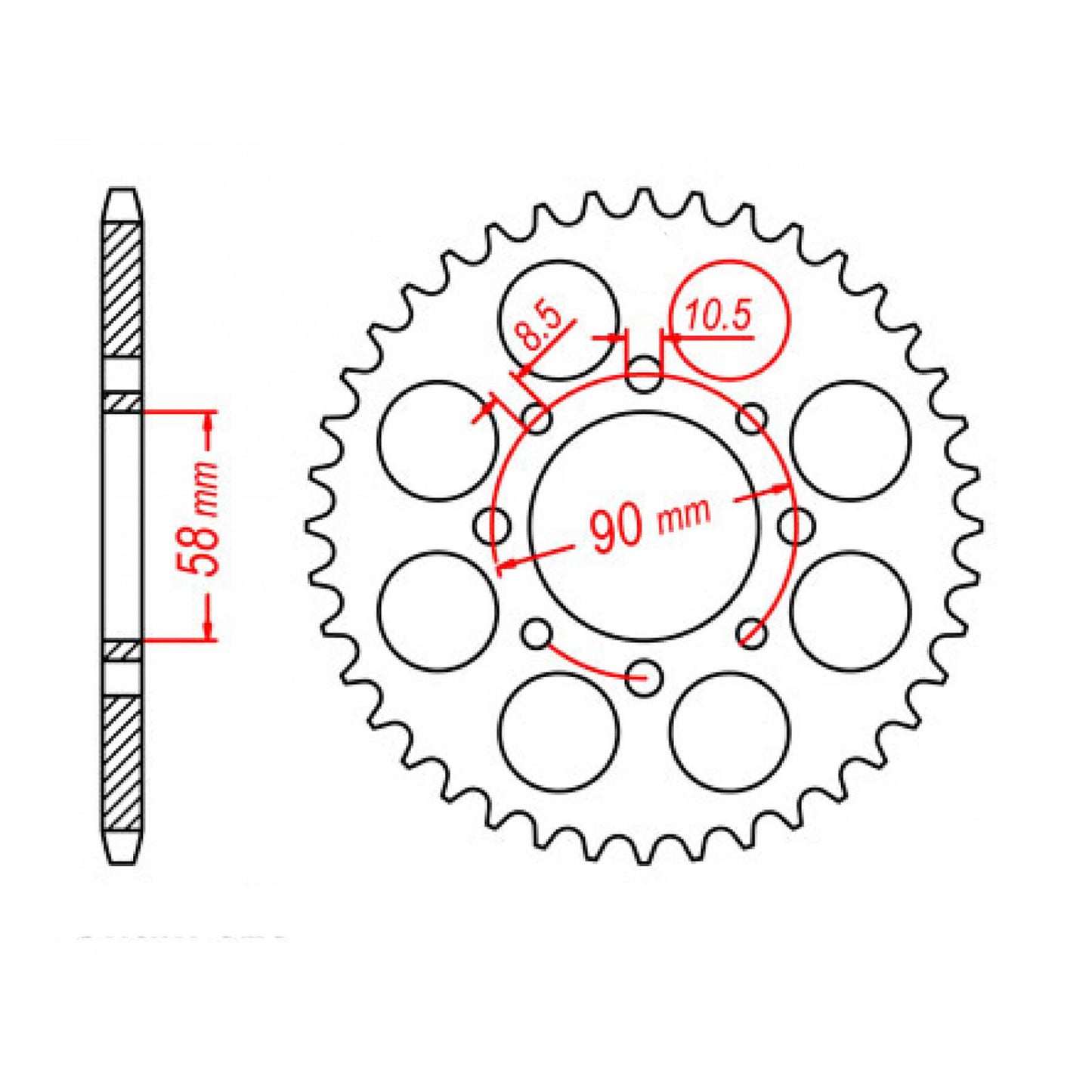MTX 273 Steel Rear Sprocket #520 (11-KP9)
