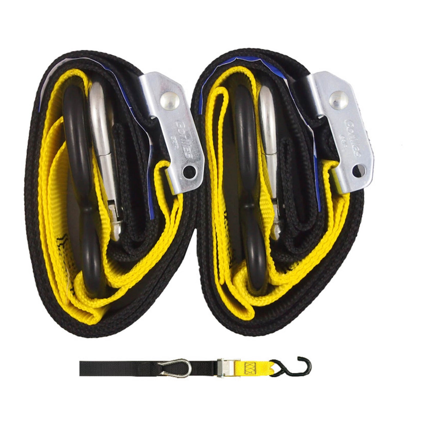 GORILLAS GRIP TIE DOWN 38MM S/HK BLK/YEL LOOP