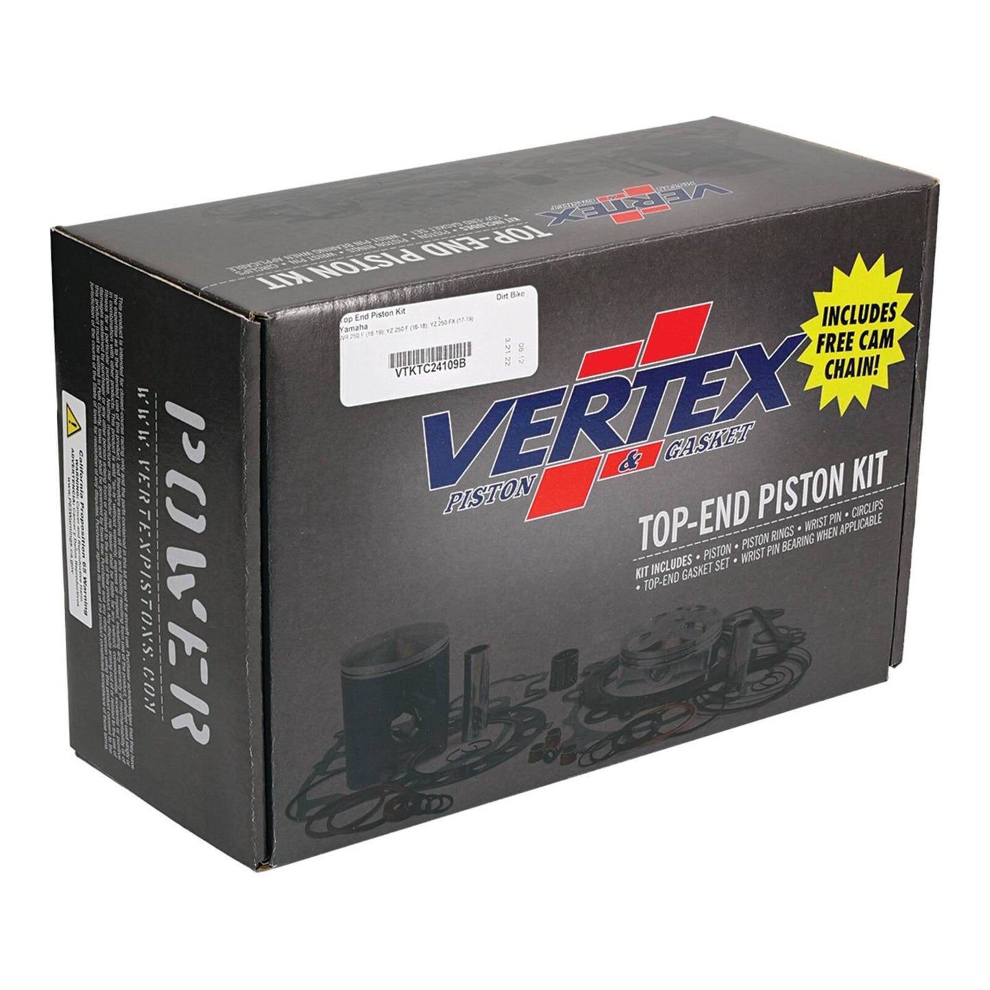 Vertex Top End Rebuild Kit - Forged Piston (B)
