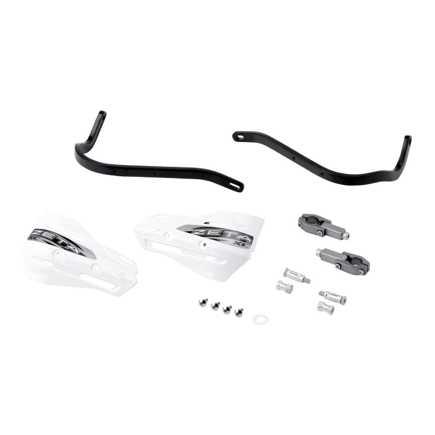 Zeta Armour XC Handguard Kit for 22.2mm Handlebars - Black / White