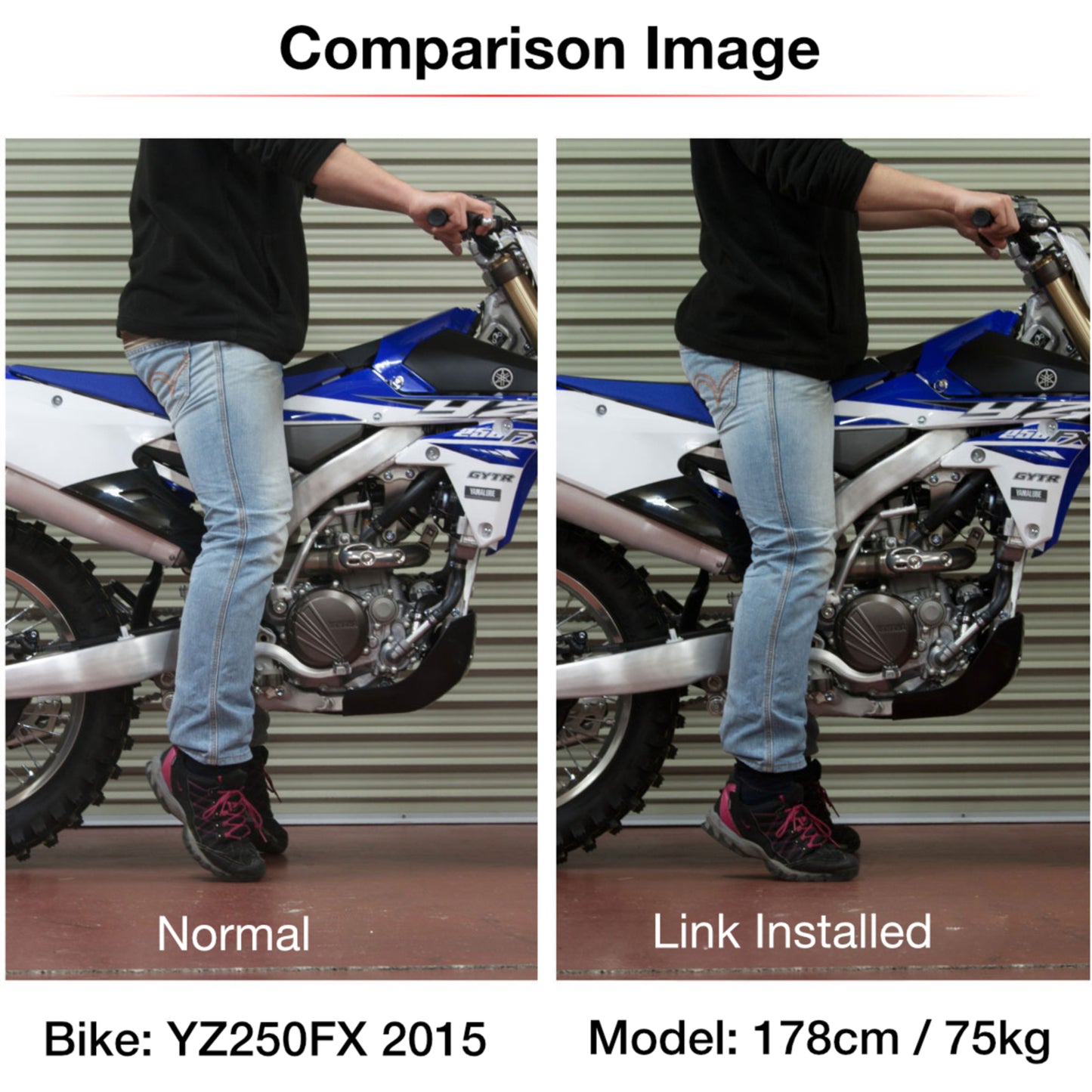 Zeta RSL Low Down Link -32mm - Honda CRF450R / CRF450RX ('21-) - Red
