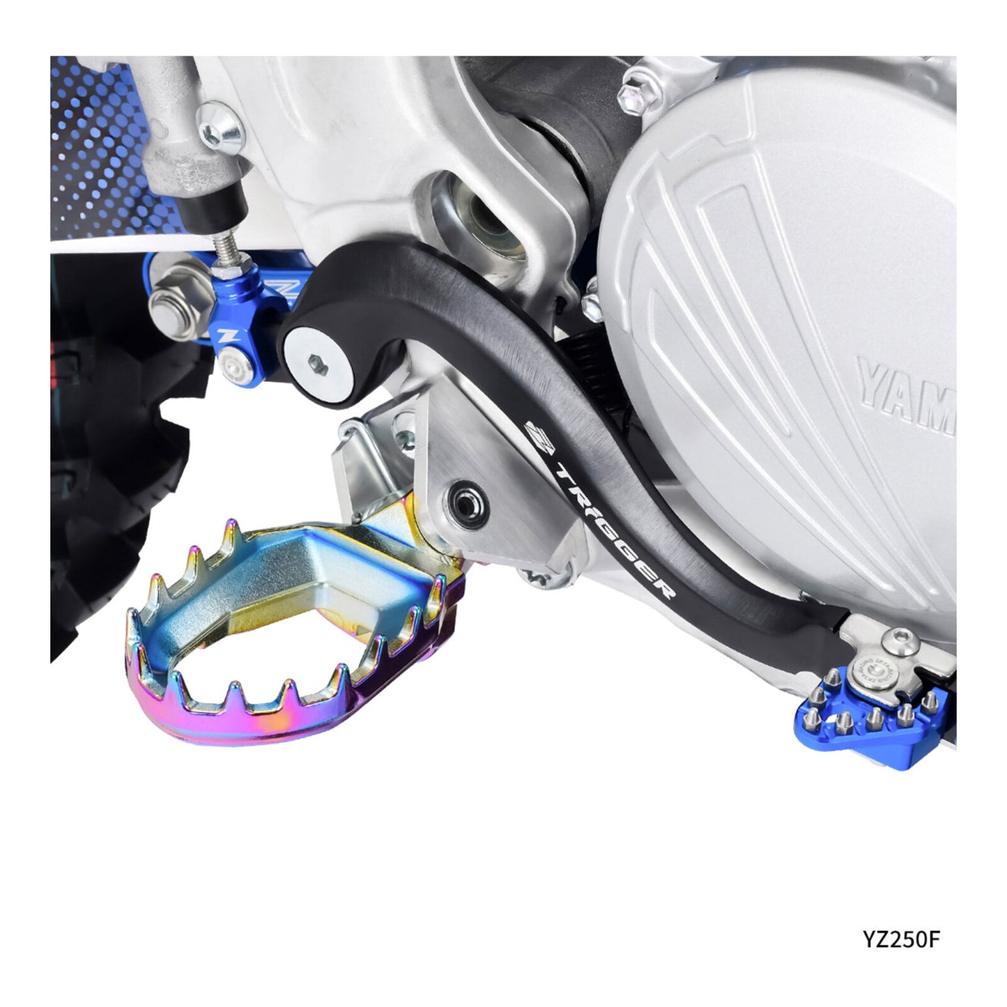 Zeta Max Foot Pegs - Yamaha YZ - Oil Slick