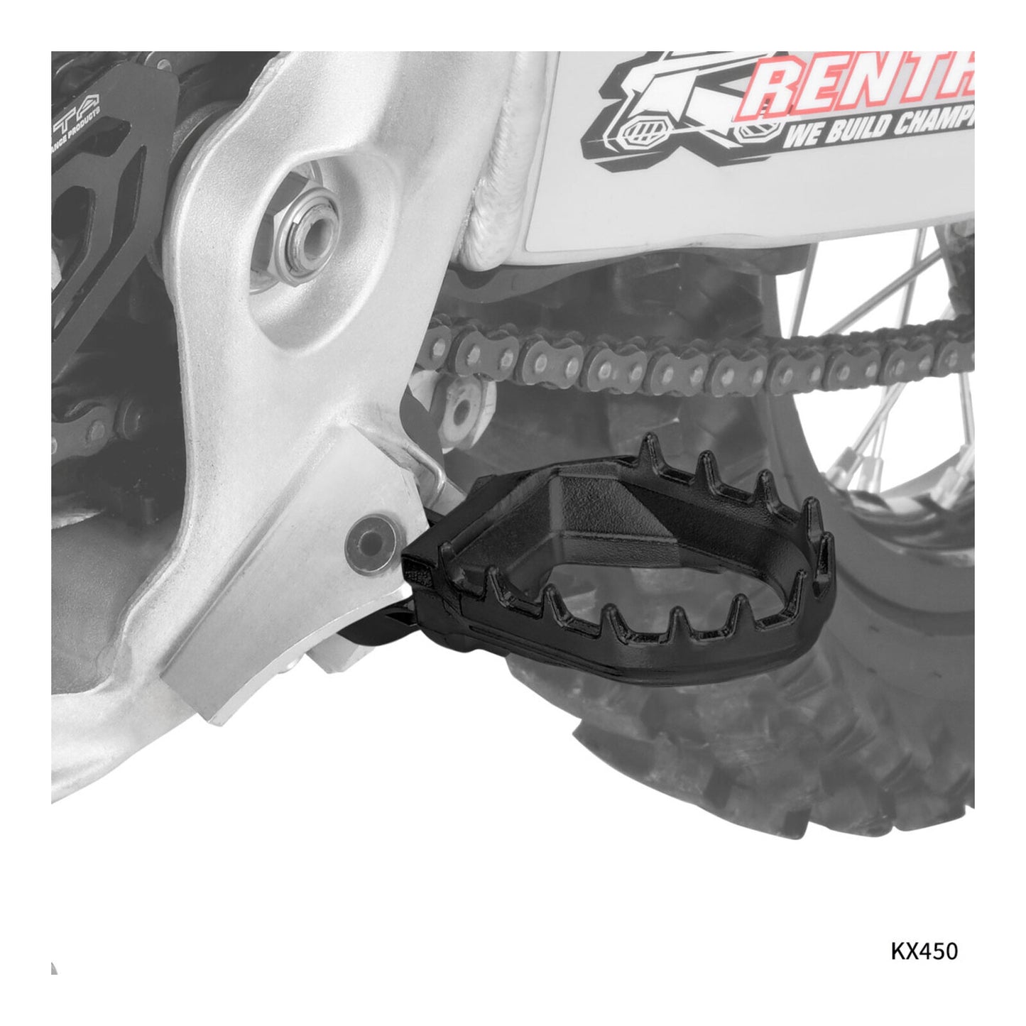 Zeta Max Foot Pegs - Kawasaki KX - Black