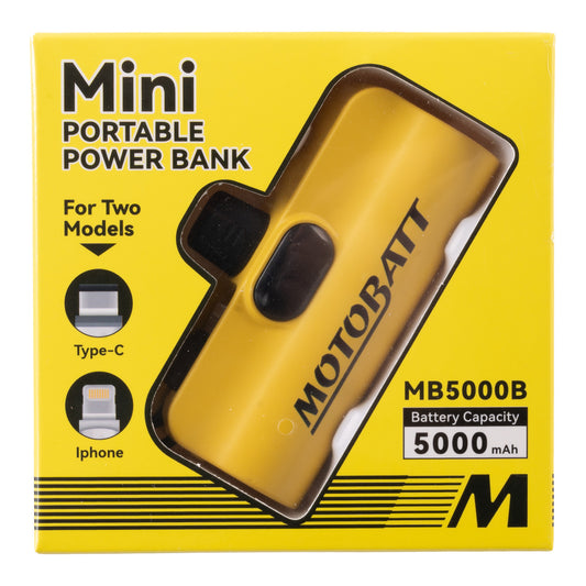 Motobatt Lithium Mini Portable Power Bank 5000mAh