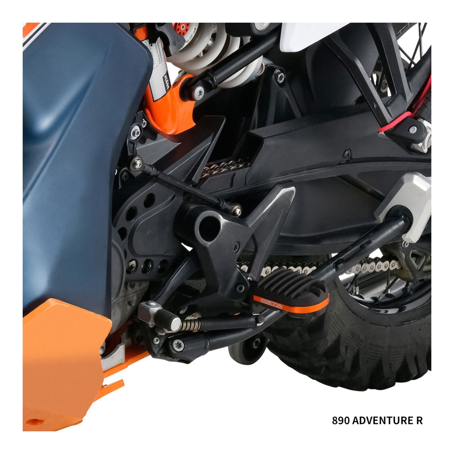 Zeta Adventure Foot Pegs - KTM - Orange